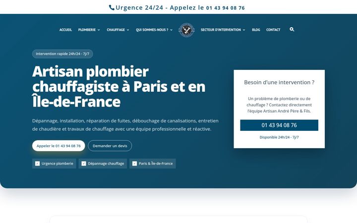 Snimka zaslona za artisan-andre.fr