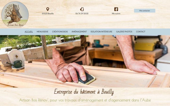 Snimka zaslona za artisan-bois-renov.fr