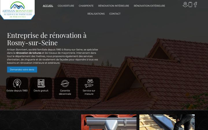 Skjámynd af artisan-bonnivert.fr