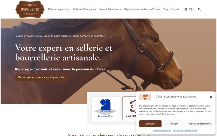 Screenshot von artisan-du-cuir.com