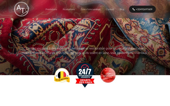 Screenshot of artisan-du-tapis.be
