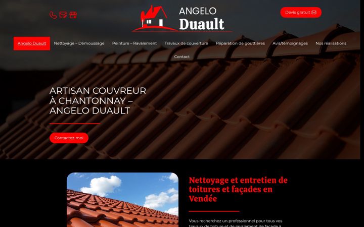 Skjámynd af artisan-duault.fr