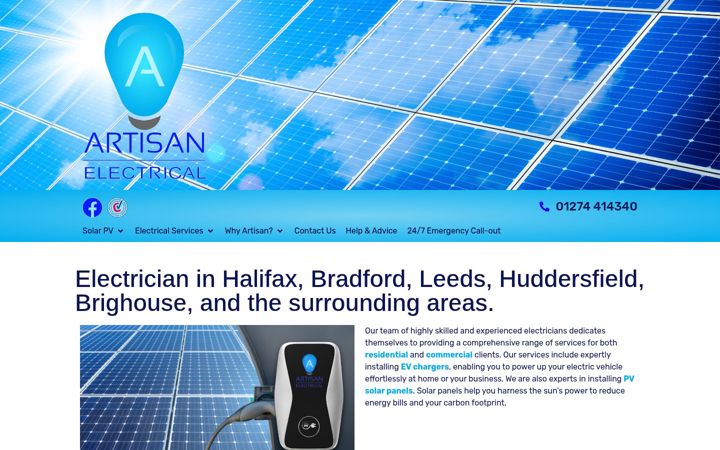 Képernyőkép: artisan-electrical.co.uk