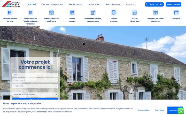 Képernyőkép: artisan-france-fenetre.fr