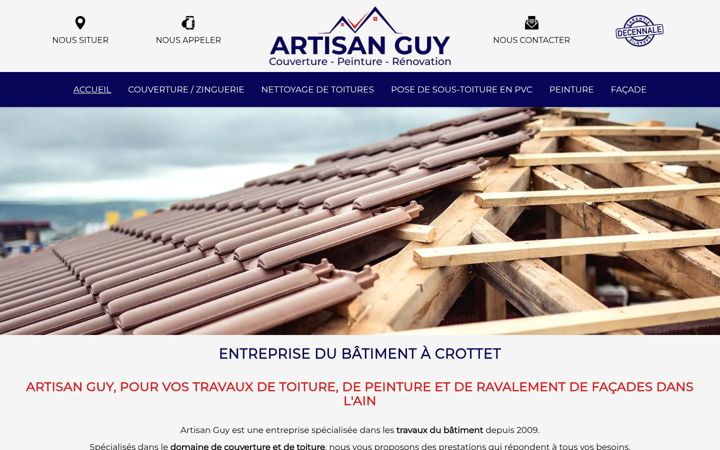 Skjámynd af artisan-guy.fr