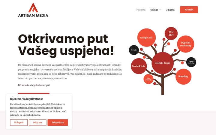 Screenshot of artisan-media.hr
