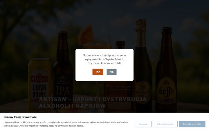 Skjámynd af artisan-spirits.pl