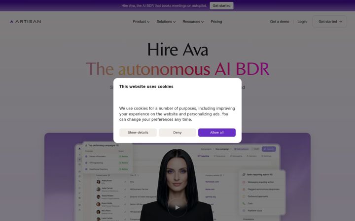 Screenshot of artisan.co