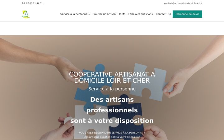 Екранна снимка на artisanat-a-domicile-41.fr