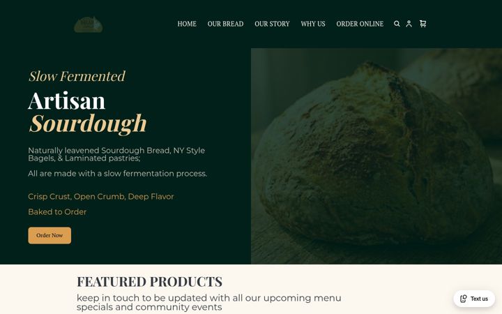 Screenshot ta' artisanbreadtable.com