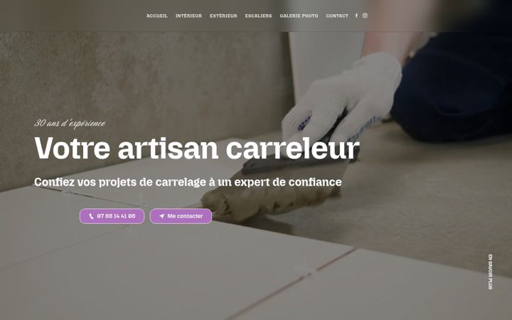 Screenshot ta' artisancarreleurnancy.fr