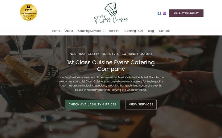 Screenshot ta' artisancuisine.co.uk