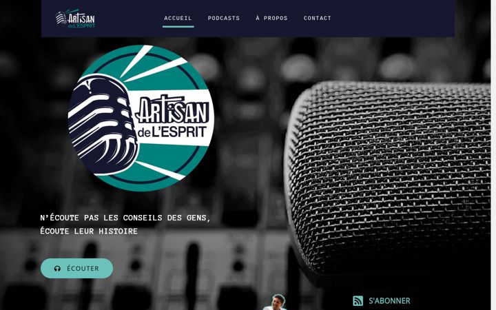 Screenshot ta' artisandelesprit.fr