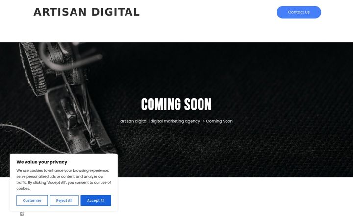 Screenshot of artisandigital.agency