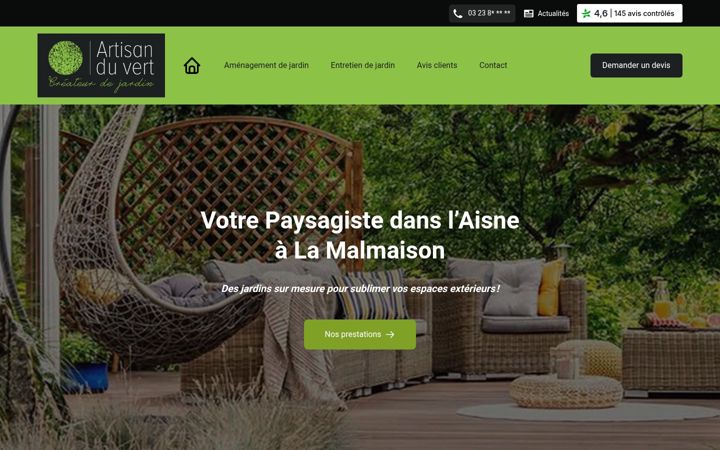 Screenshot ta' artisanduvert-paysagiste.fr