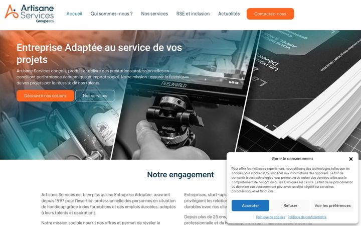 Screenshot ta' artisane-services.fr