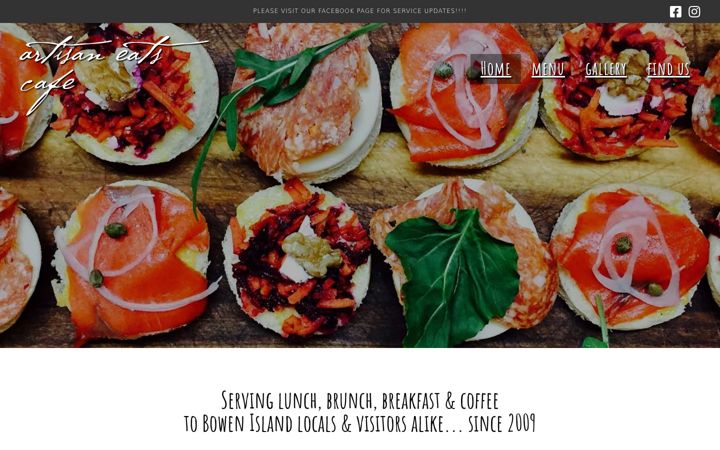 Screenshot of artisaneats.ca