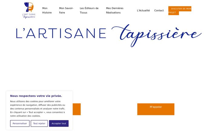 Screenshot ta' artisanetapissiere.fr