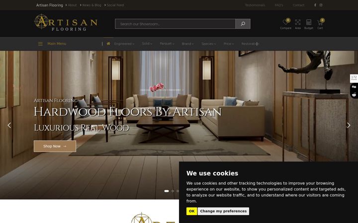 Screenshot ta' artisanflooring.uk