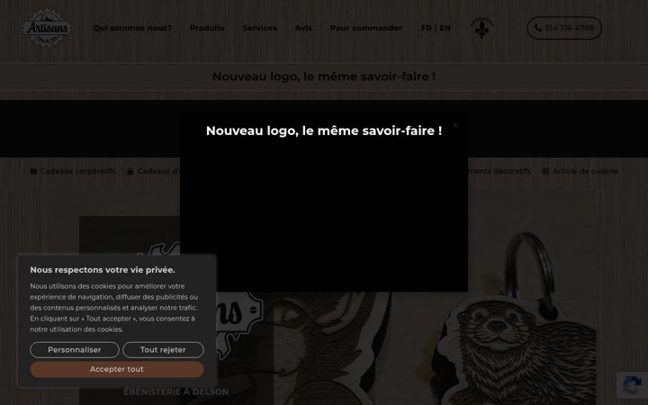 Screenshot of artisanperefils.ca
