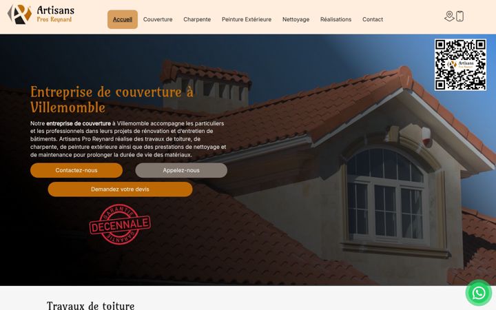 Ekrano kopija artisans-proreynard.fr