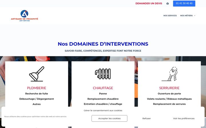Ekrano kopija artisansdeproximite.fr
