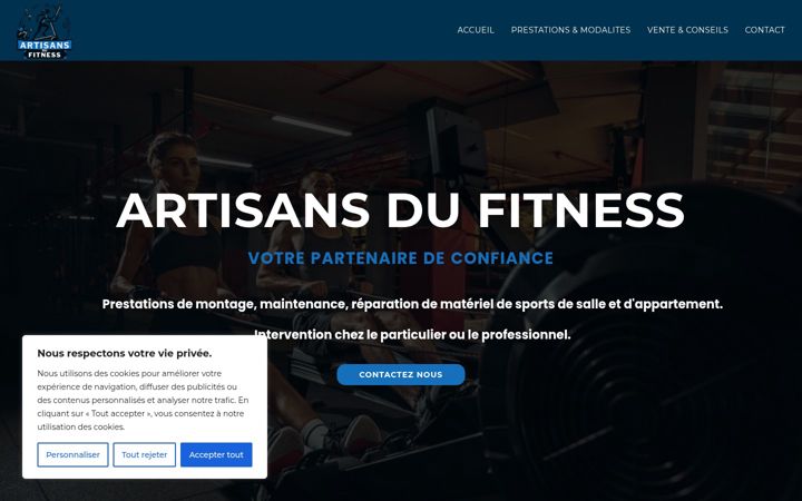 Ekrano kopija artisansdufitness.fr