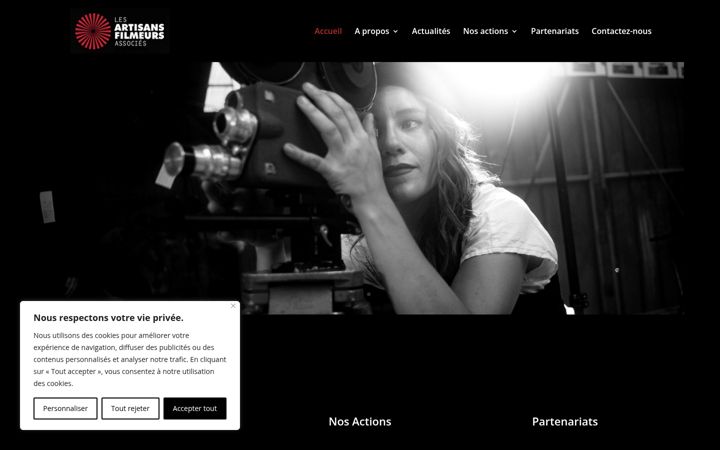 Snimka zaslona za artisansfilmeurs.fr