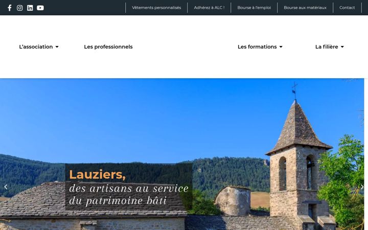 Snimka zaslona za artisanslauzierscouvreurs.fr