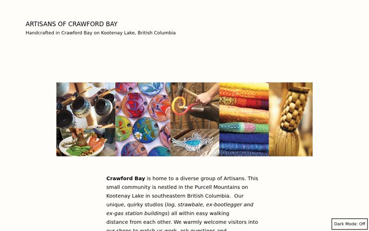 Képernyőkép: artisansofcrawfordbay.com