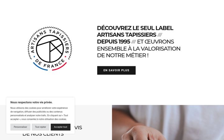 Snimka zaslona za artisanstapissiers.fr