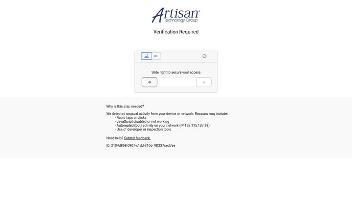Screenshot of artisantg.com