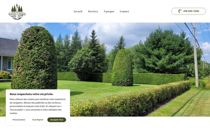 Screenshot of artisarbre.ca