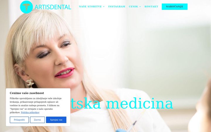Screenshot of artisdental.si
