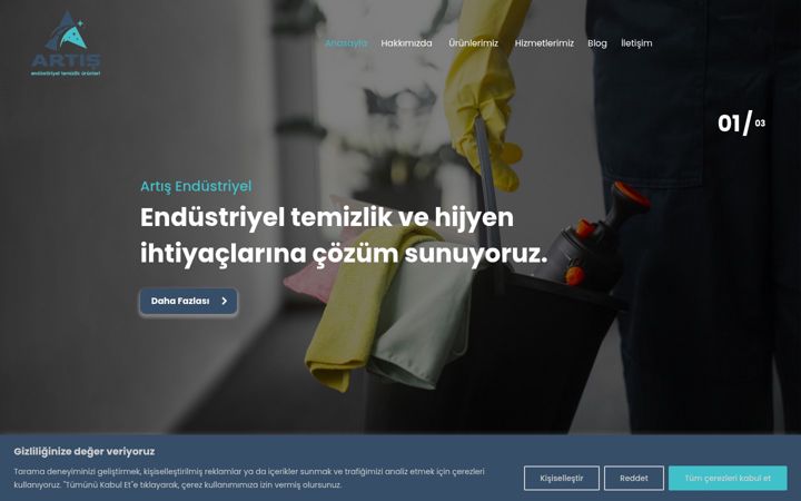 Snímek obrazovky artisendustriyel.com