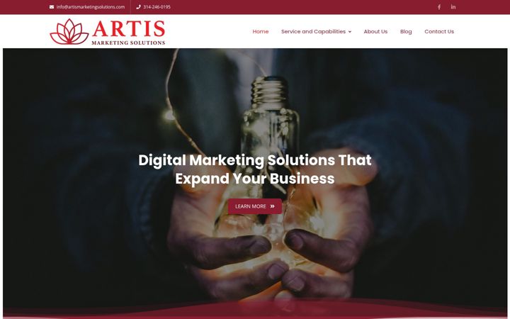 Képernyőkép: artismarketingsolutions.com