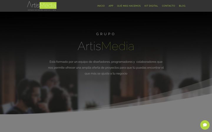 Posnetek zaslona artismedia.es