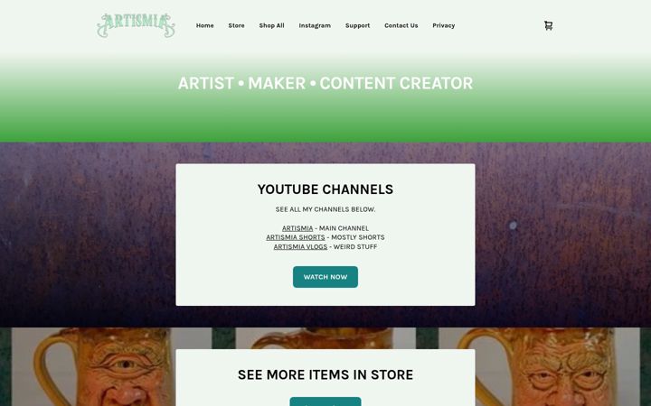 Skærmbillede af artismia.square.site