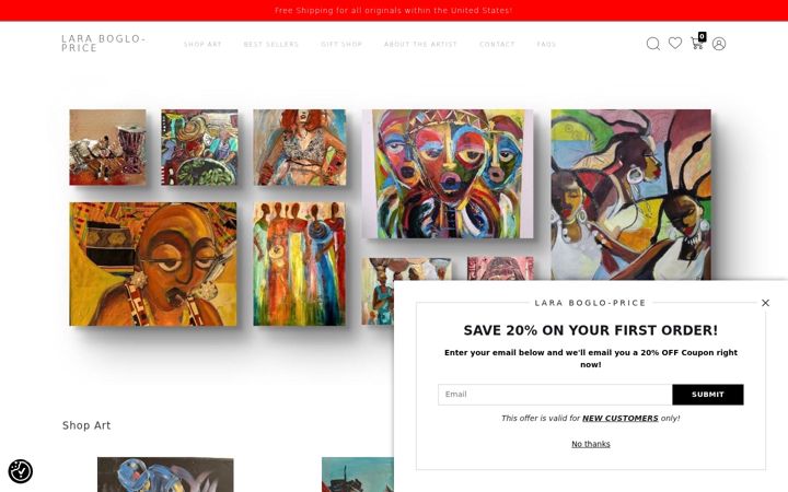 Képernyőkép: artist-laraboglo-price.com
