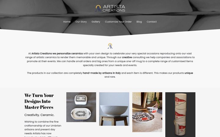 Zrzut ekranu artista-creations.com