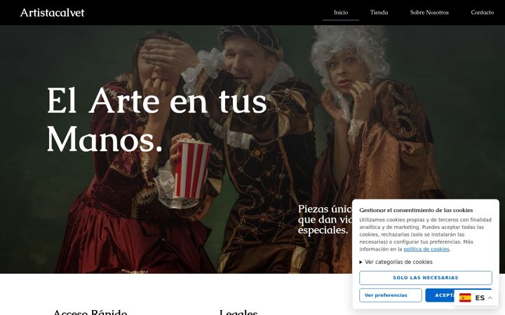 Zrzut ekranu artistacalvet.es