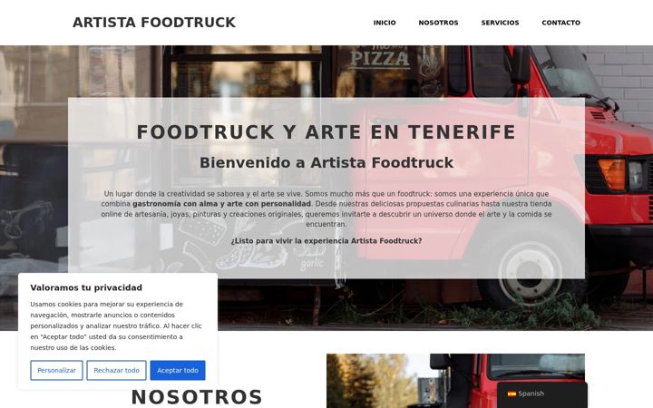Zrzut ekranu artistafoodtruck-boris.es