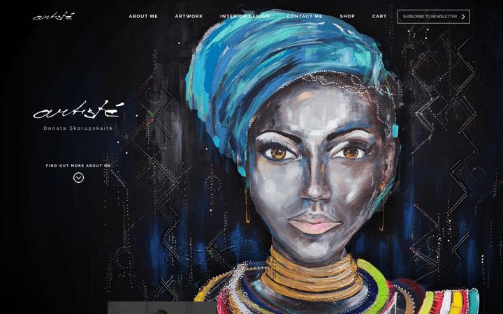 Screenshot of artiste.lt