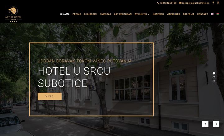 Ekrano kopija artisthotel.rs