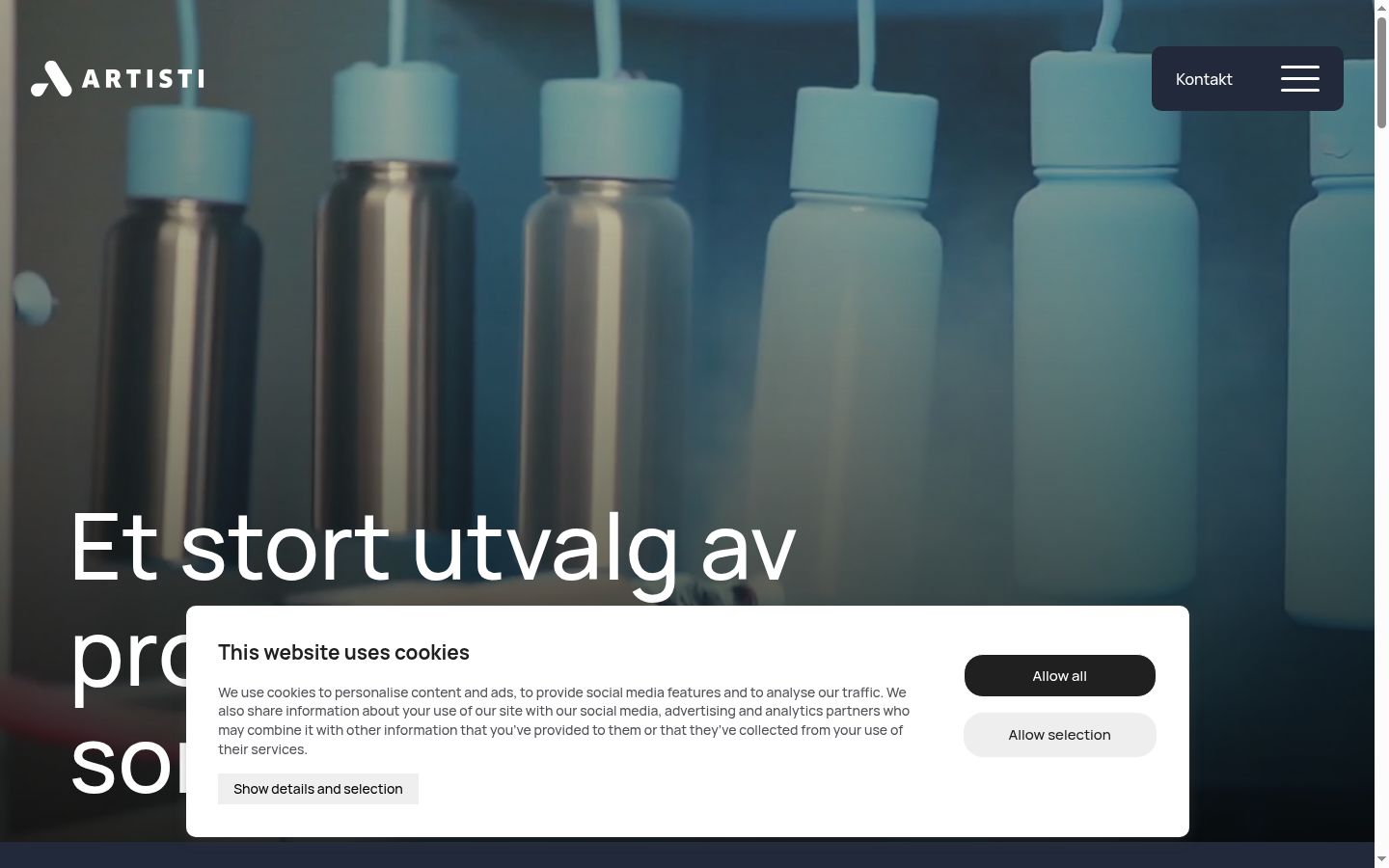 Ekraanipilt nõusolekubännerist, mida näidati enne mis tahes suhtlust