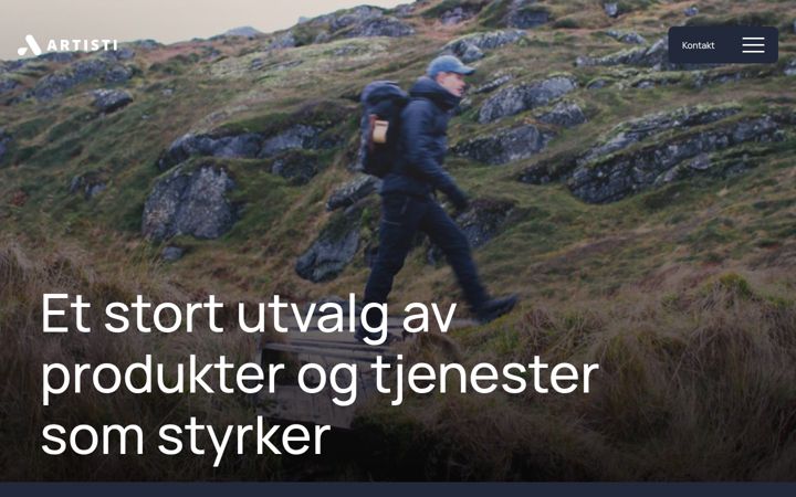 Screenshot of artisti.no