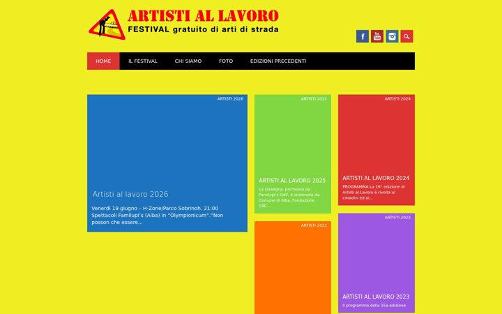 Ekrano kopija artistiallavoro.it