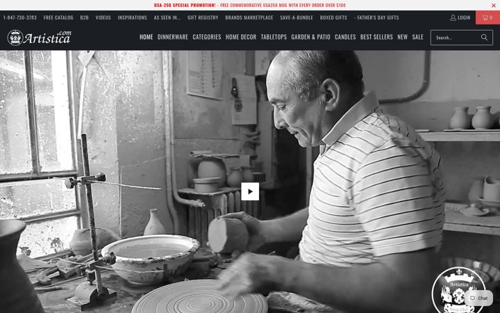 Screenshot of artistica.com