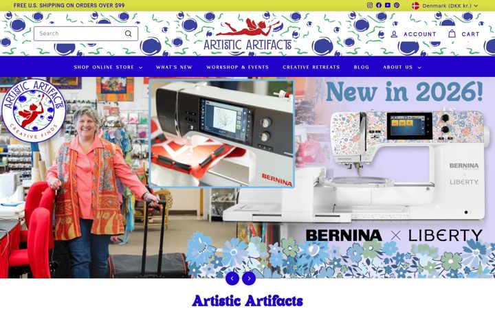 Snímek obrazovky artisticartifacts.com