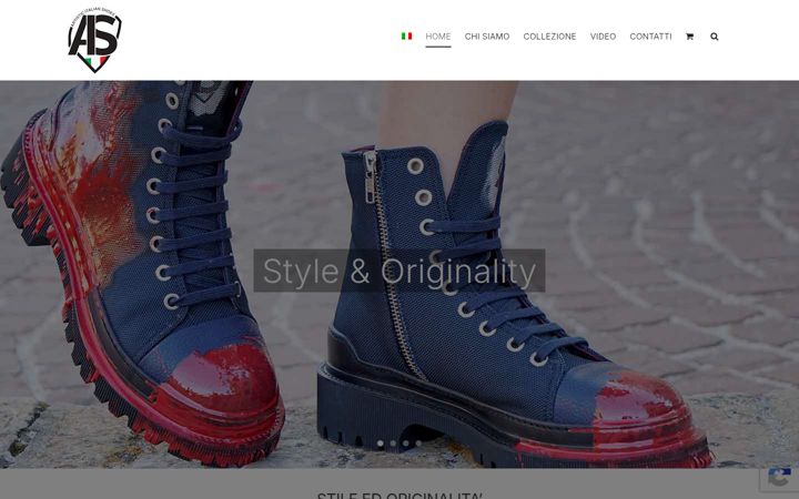 Screenshot ta' artisticitalianshoes.com
